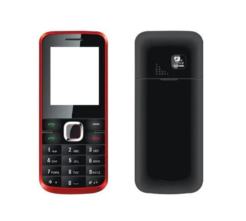 Full Body Housing for Celkon C10 - Black & Red — image 1
