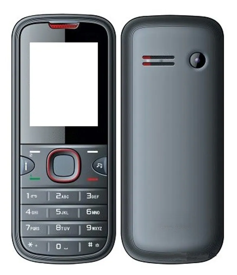 Full Body Housing for Celkon C333 - Black & Red — image 1