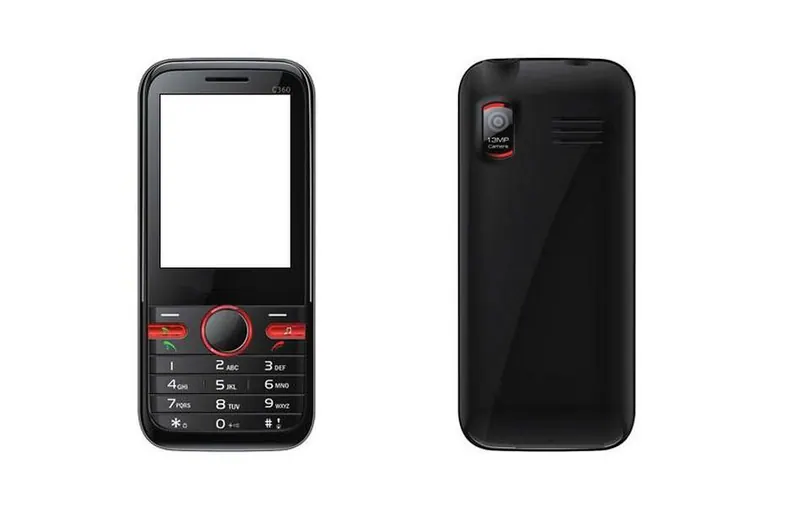 Full Body Housing for Celkon C360 - Black & Red — image 1