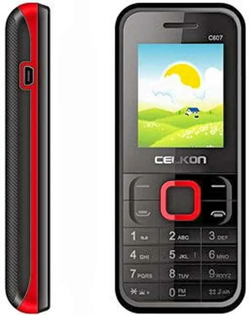 Full Body Housing for Celkon C607 - Black & Red — image 1