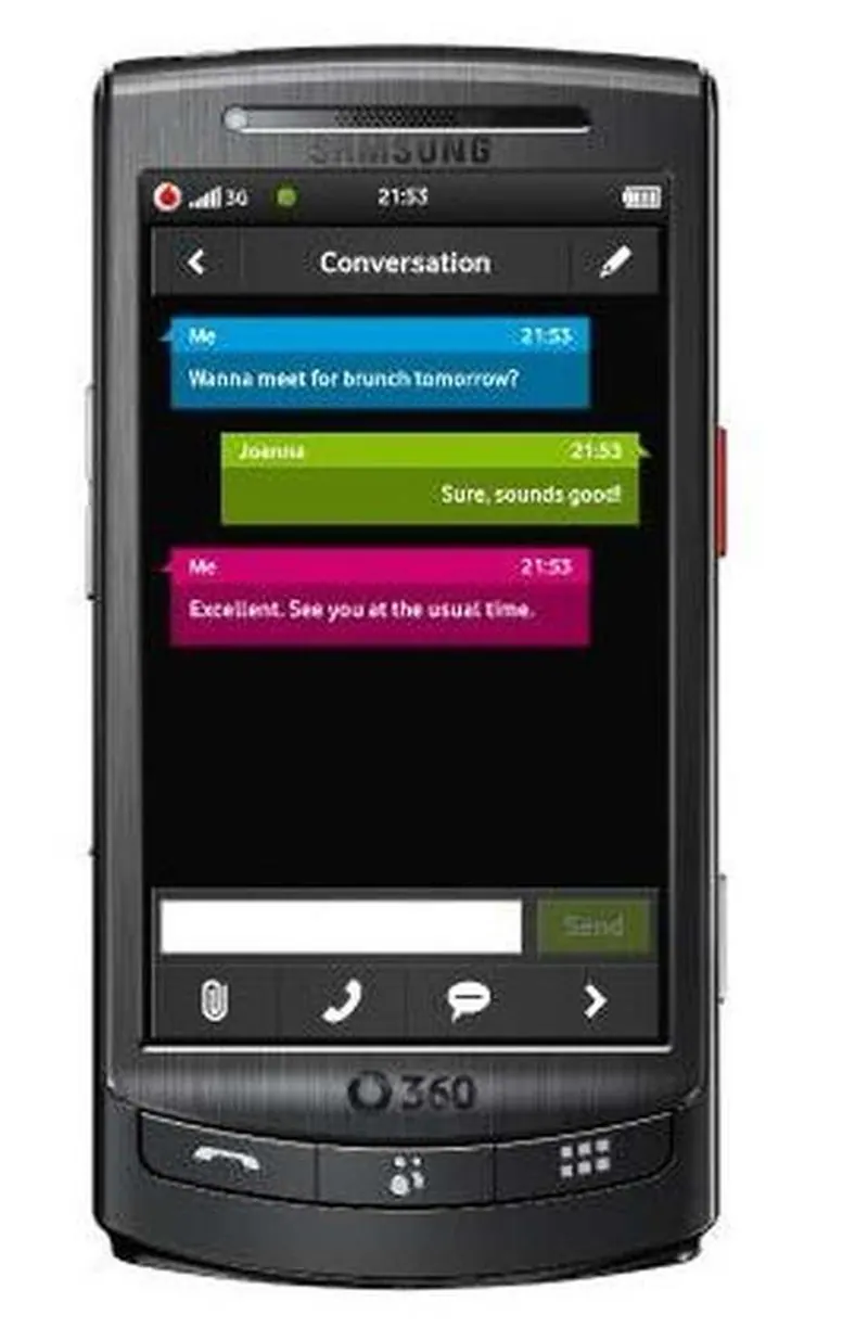 Display for Samsung Vodafone 360 H1 - Black (Combo Folder) — image 1