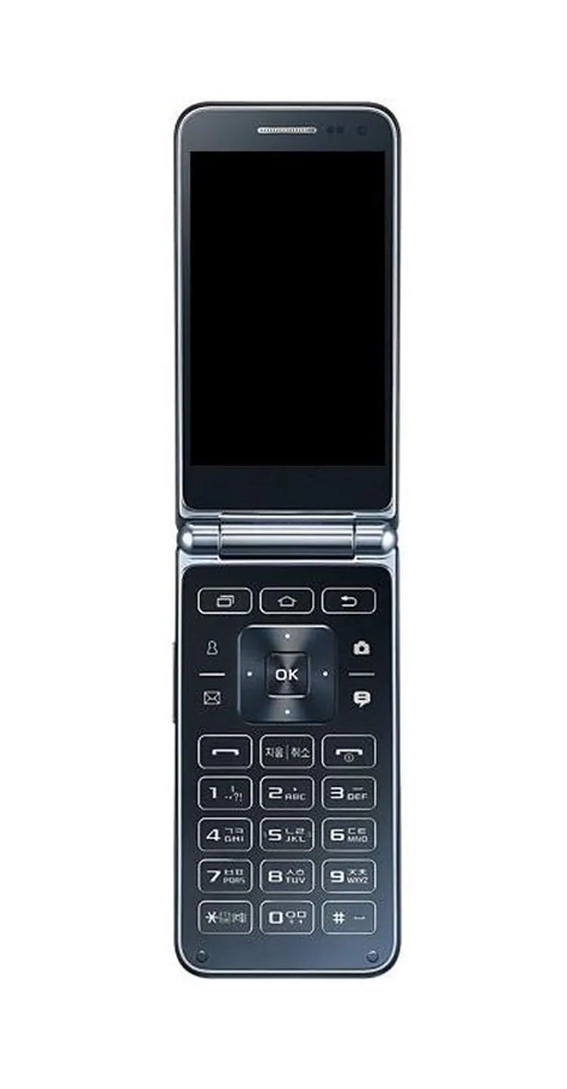 LCD Frame Middle Chassis for Samsung Galaxy Folder - Black — image 1