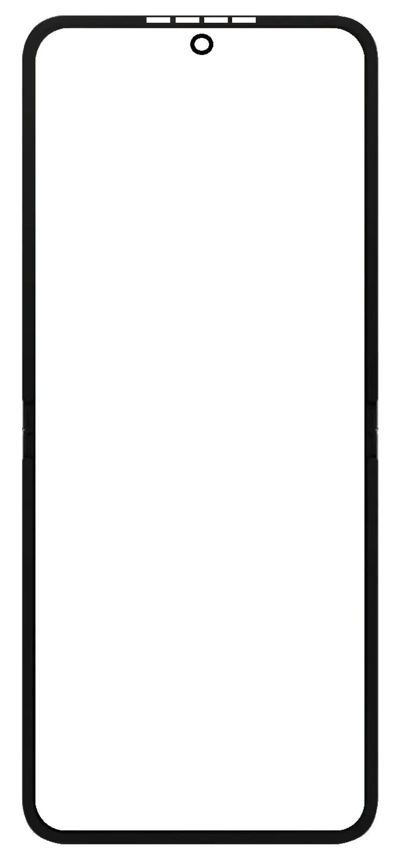 Front Glass for Samsung Galaxy Z Flip7 FE - Black — image 1
