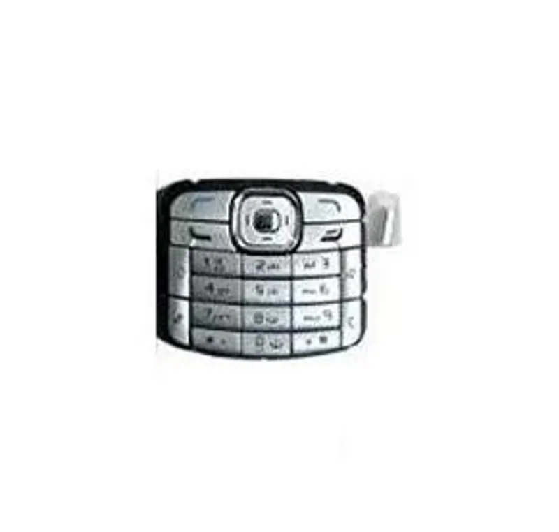 Keypad For Nokia E60 - Silver — image 1