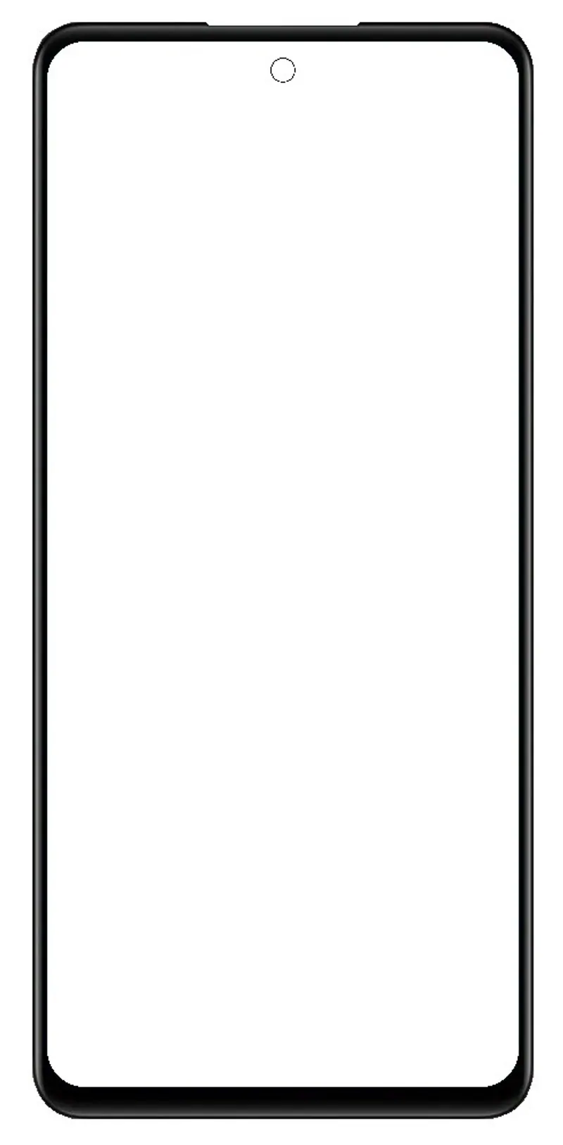 Front Glass for Vivo Y27S - Black — image 1