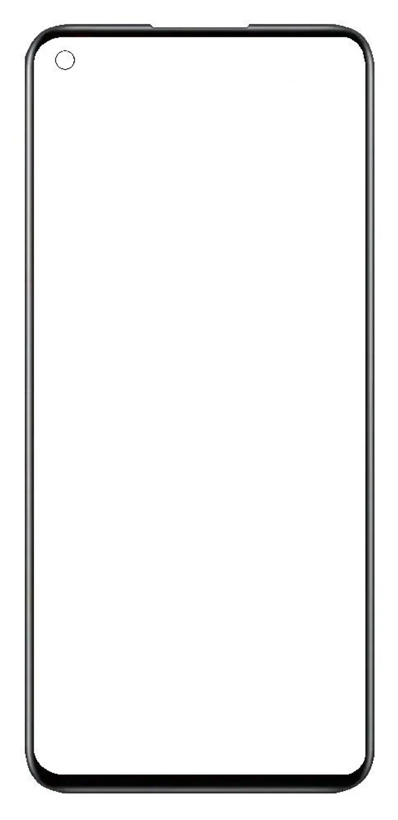 Front Glass for Realme Q5 5G - Black — image 1