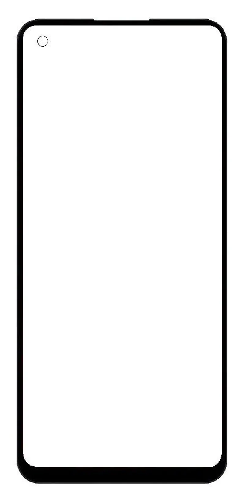 Front Glass for Realme Narzo 60 5G - Black — image 1