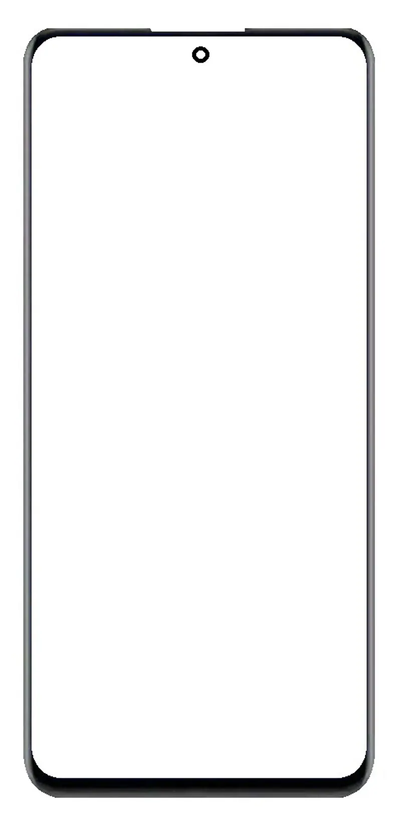 Front Glass for ZTE V70 - Black — image 1