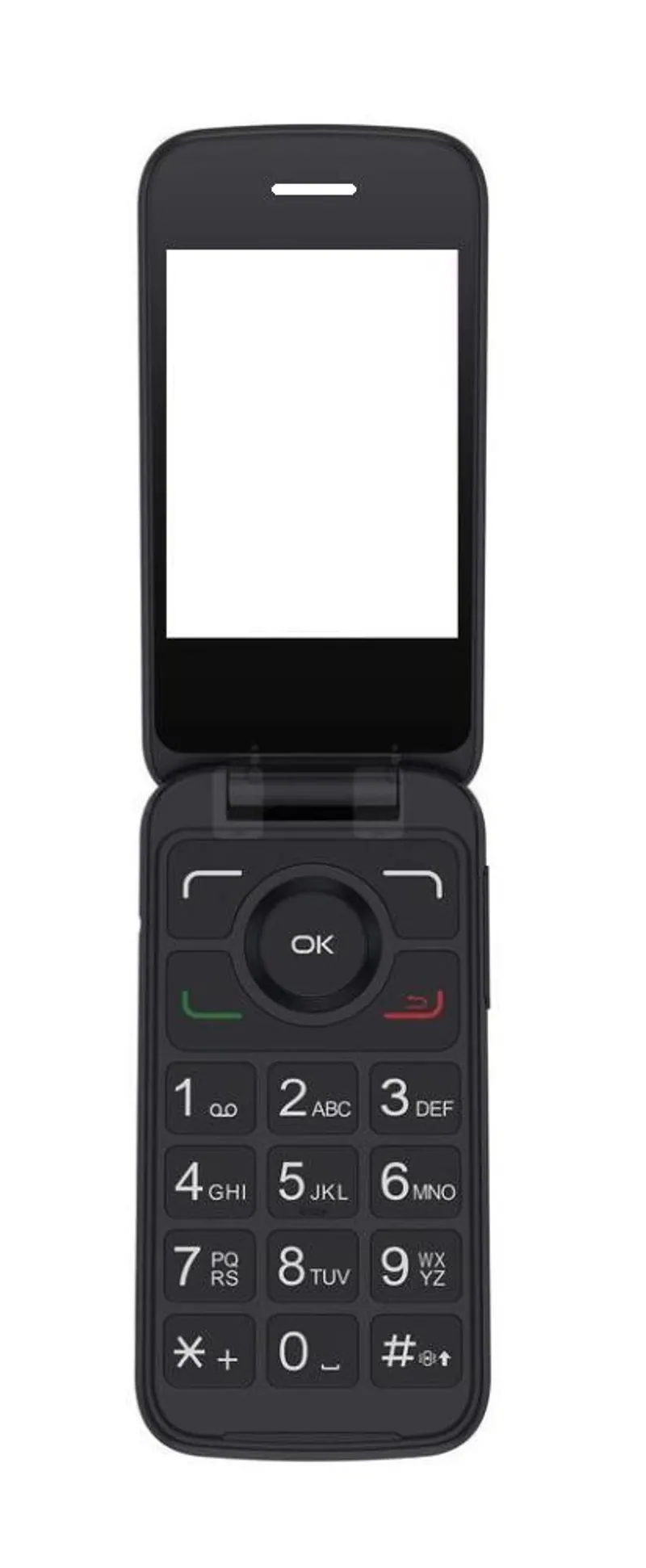 Front Glass for Alcatel Go Flip 3 - Black — image 1