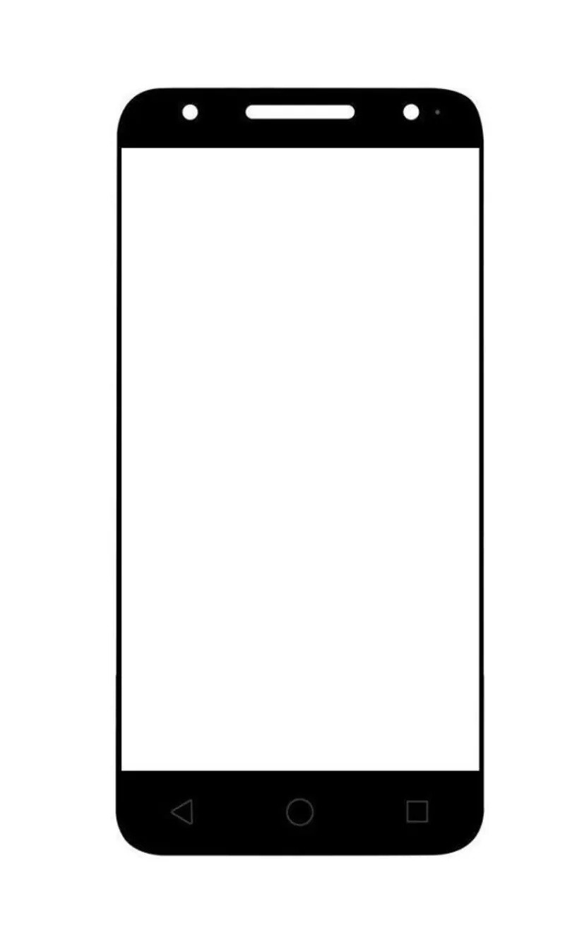 Front Glass for Alcatel U5 - Black — image 1