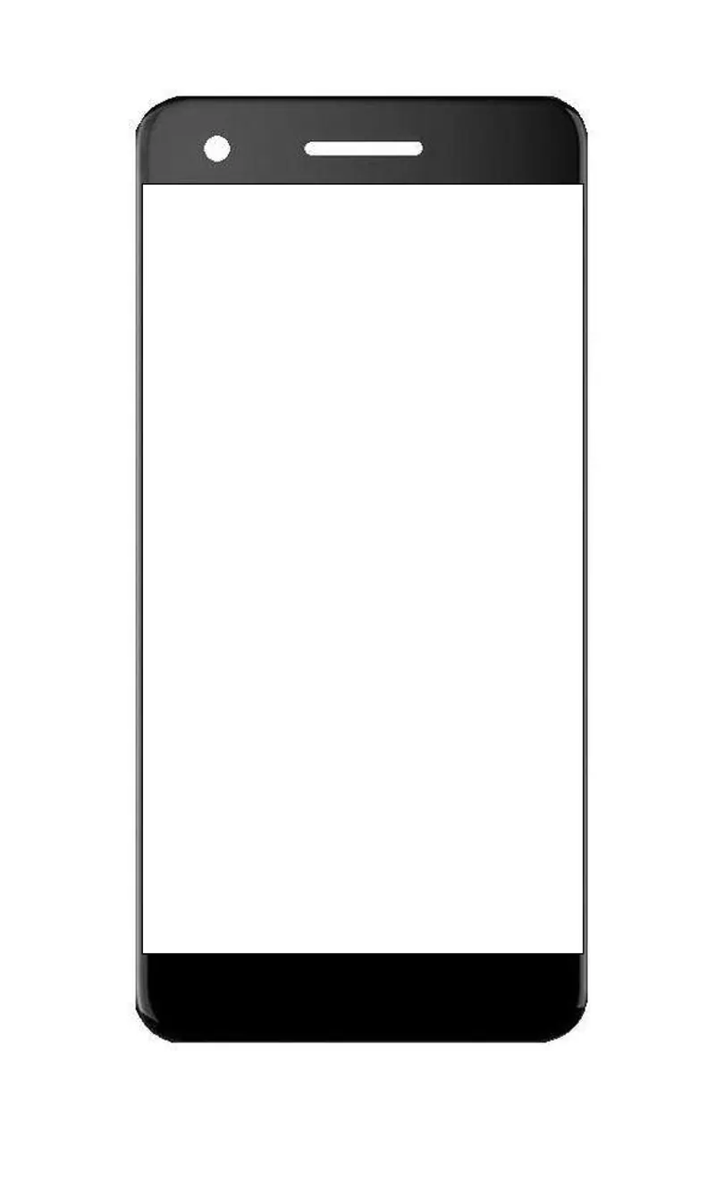 Front Glass for Vodafone Smart V8 - Black — image 1
