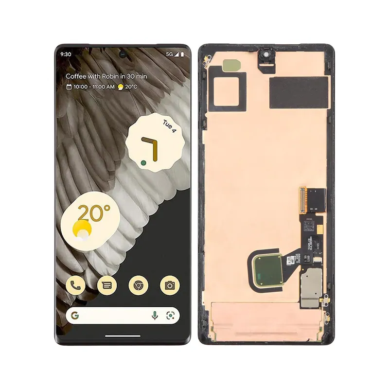 For Google Pixel 7 Pro GP4BC GE2AE Original LCD Screen Digitizer Full Assembly with Frame, Including Fingerprint Flex Cable — image 1