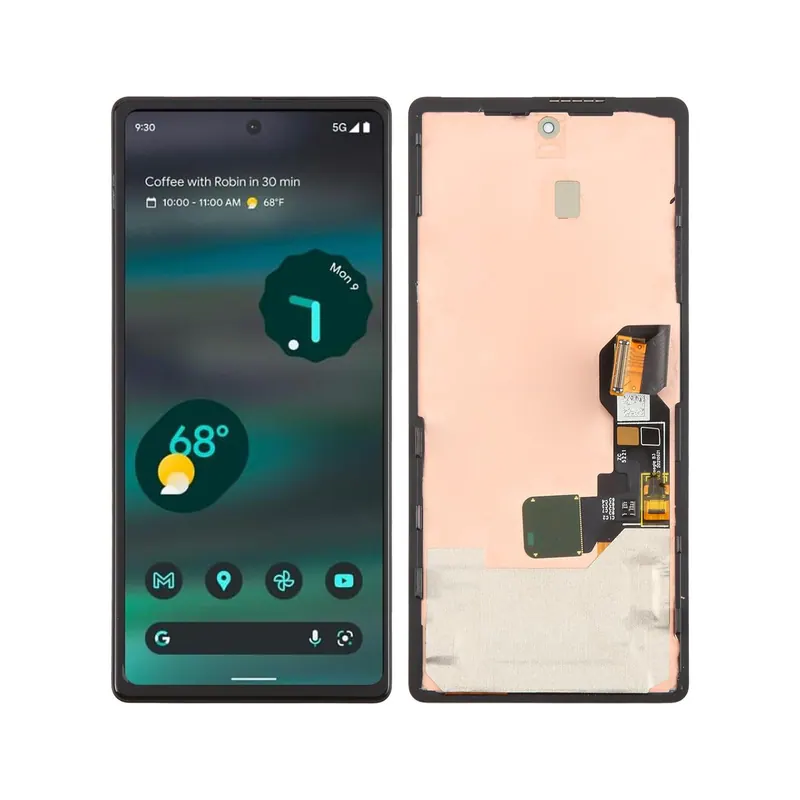 For Google Pixel 6A GX7AS GB62Z G1AZG Original LCD Screen Digitizer Full Assembly with Frame, Including Fingerprint Flex Cable — image 1