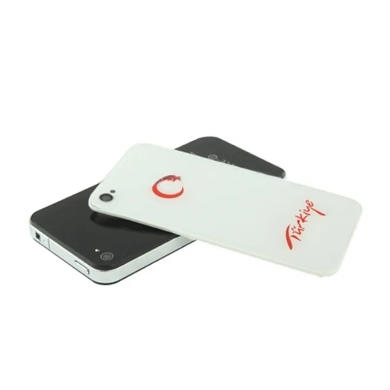 The Turkey Flag Style Glass Back Cover for iPhone 4(White) — image 1