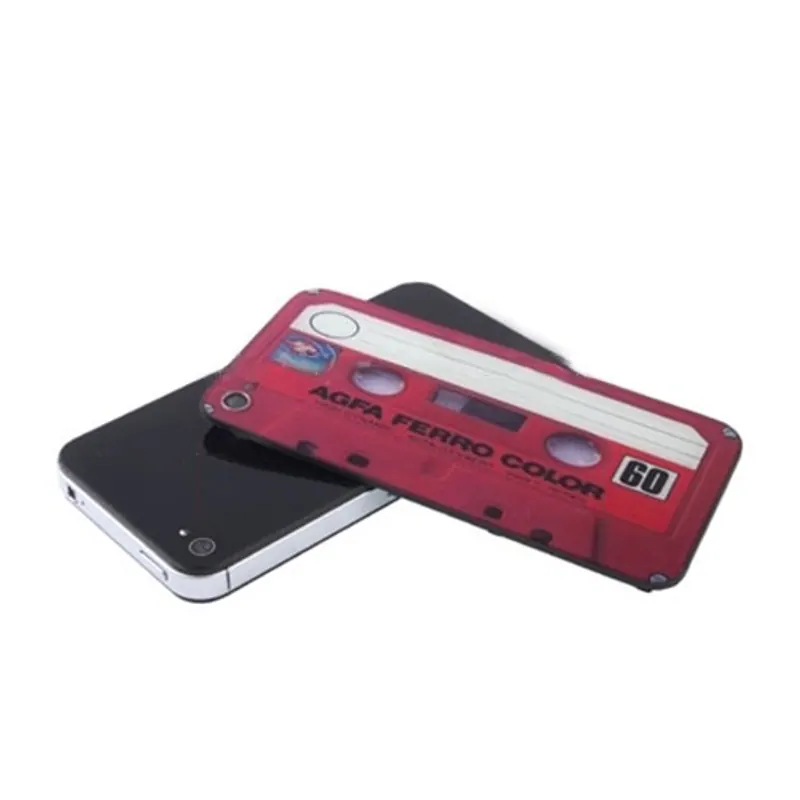 Old Tape Style Glass Back Cover for iPhone 4 — image 1