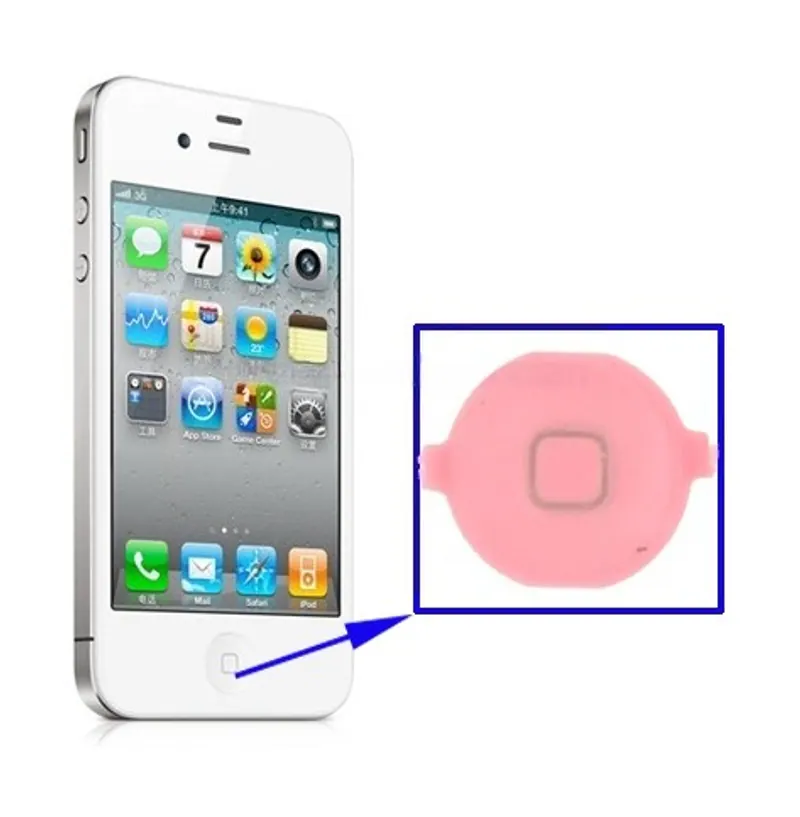 Home Button for iPhone 4S(Pink) — image 1