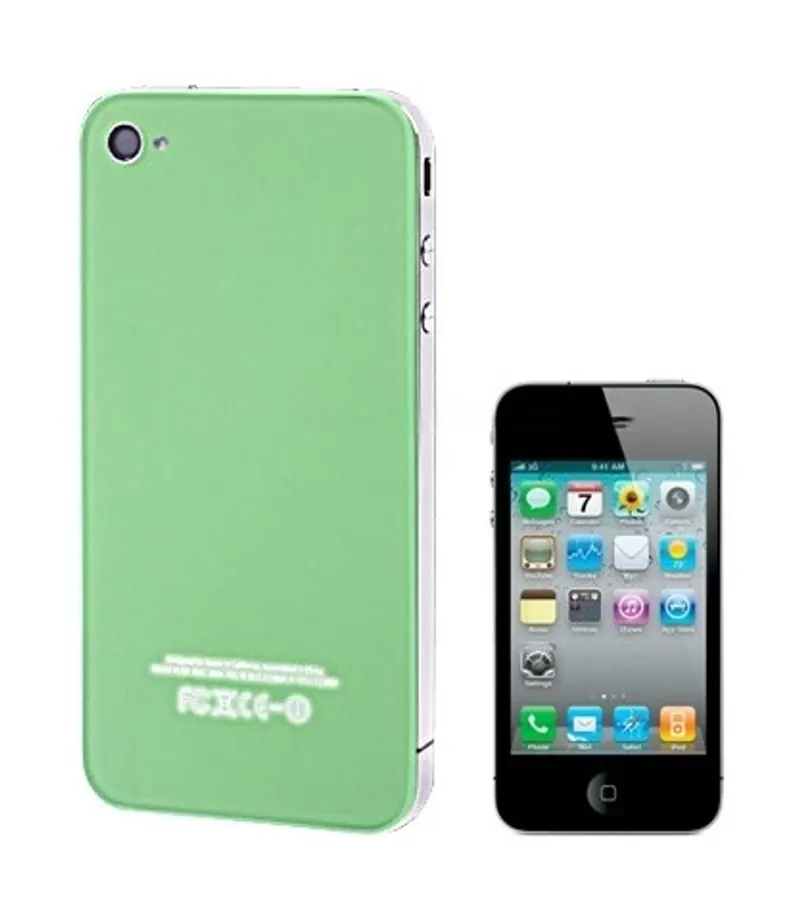 White Light Luminescent High Counterfeit Glass Material Back Cover Mod Kit for iPhone 4S(Green) — image 1