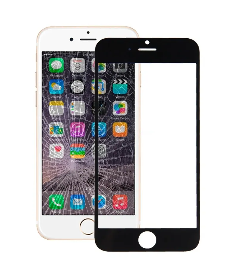Front Screen Outer Glass Lens for iPhone 6(Black) — image 1