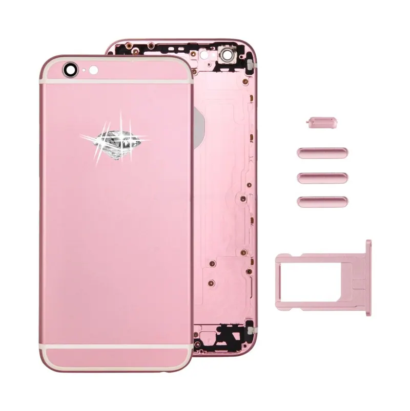 Full Assembly Housing Cover for iPhone 6, Including Back Cover & Card Tray & Volume Control Key & Power Button & Mute Switch Vibrator Key(Pink) — image 1