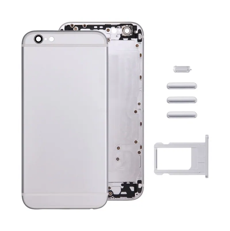 Full Assembly Housing Cover for iPhone 6, Including Back Cover & Card Tray & Volume Control Key & Power Button & Mute Switch Vibrator Key(Silver) — image 1