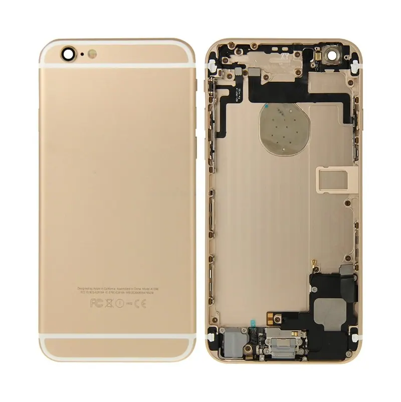 Full Housing Back Cover with Power Button & Volume Button Flex Cable & Charging Port Flex Cable & Speaker Ringer Buzzer for iPhone 6(Gold) — image 1