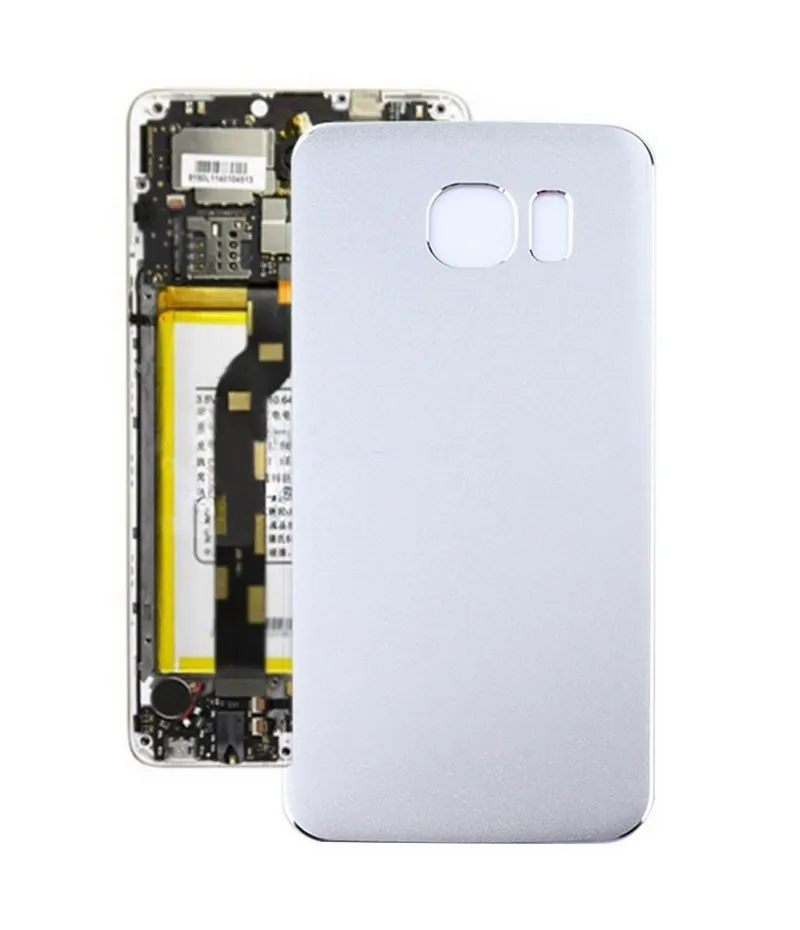 For Galaxy S6 Matte Metal Battery Back Cover (Silver) — image 1