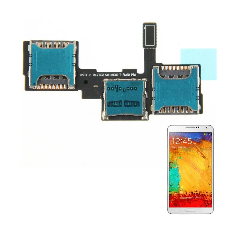 For Galaxy Note III / N9002 / N9009 High Quality SIM Card Socket Flex Cable — image 1