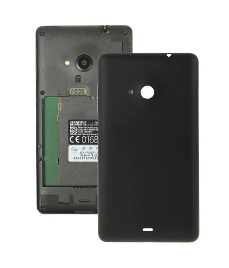Bright Surface Solid Color Plastic Battery Back Cover for Microsoft Lumia 535(Black) — image 1