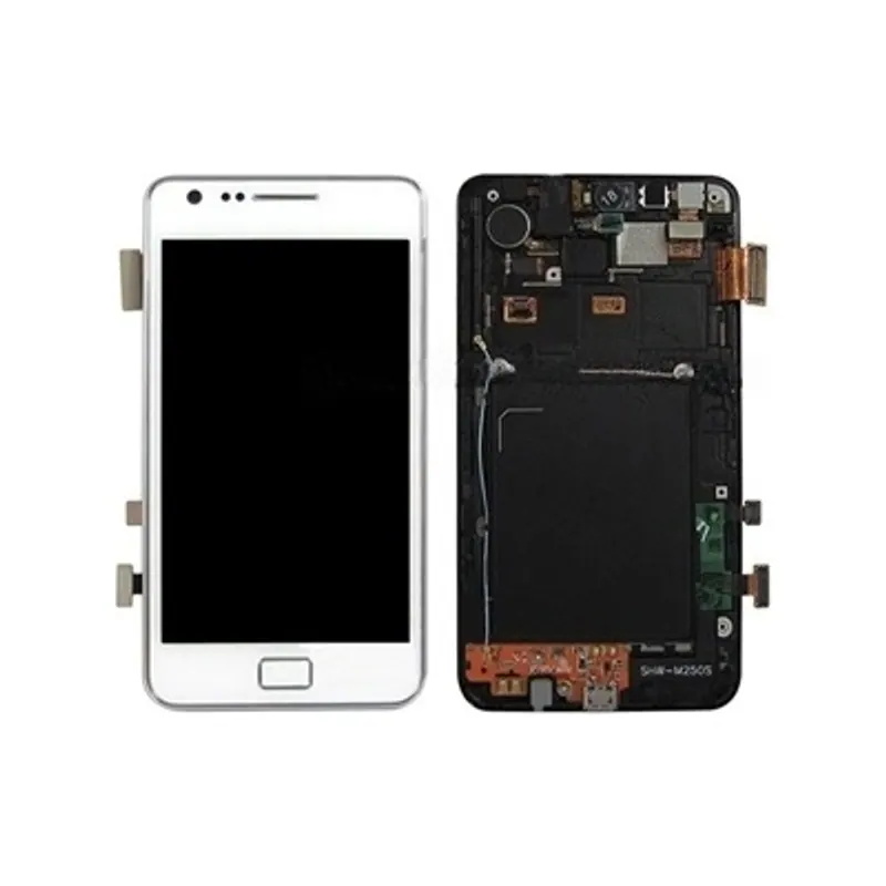 Original LCD Display + Touch Panel with Frame for Galaxy S II / i9100(White) — image 1