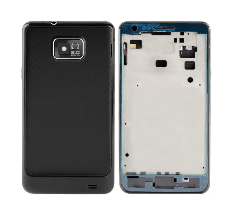 For Galaxy i9100 / Galaxy S II High Quality Full Housing Chassis with Back Cover & Volume Button (Black) — image 1