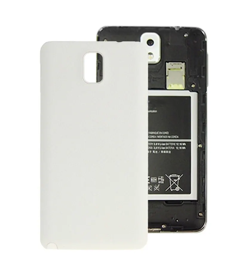 For Galaxy Note III / N9000 Litchi Texture Plating Plastic Material Back Cover (White) — image 1