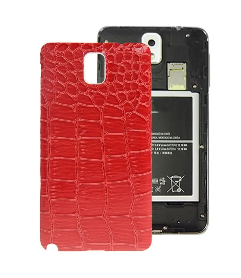 For Galaxy Note III / N9000 Crocodile Texture Plating Plastic Material Back Cover (Red) — image 1