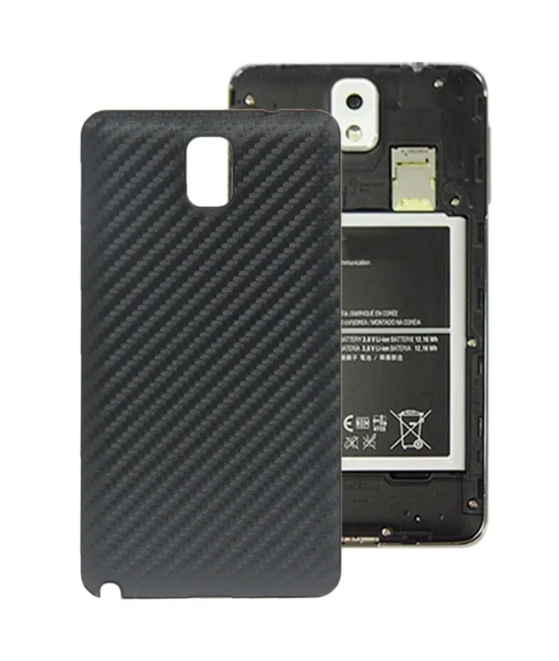 For Galaxy Note III / N9000 Carbon Fiber Texture Plating Plastic Material Back Cover (Black) — image 1