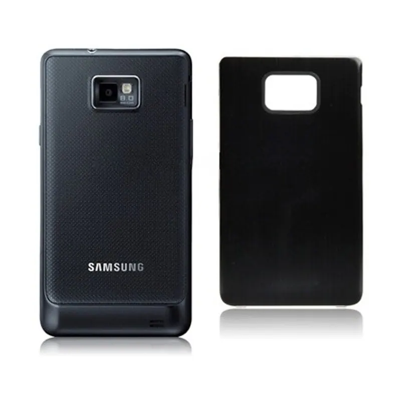 For Galaxy S II / i9100 Metallic Slider Battery Cover (Black) — image 1