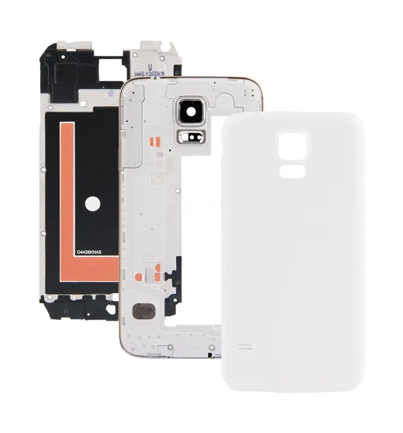 For Galaxy S5 / G900 Full Housing Faceplate Cover (White) — image 1