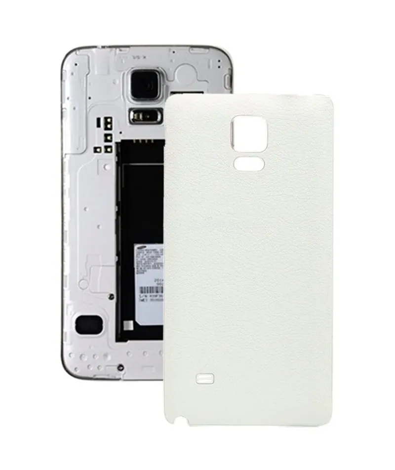 For Galaxy Note 4 Litchi Texture Leather Paste Skin Back Cover (White) — image 1