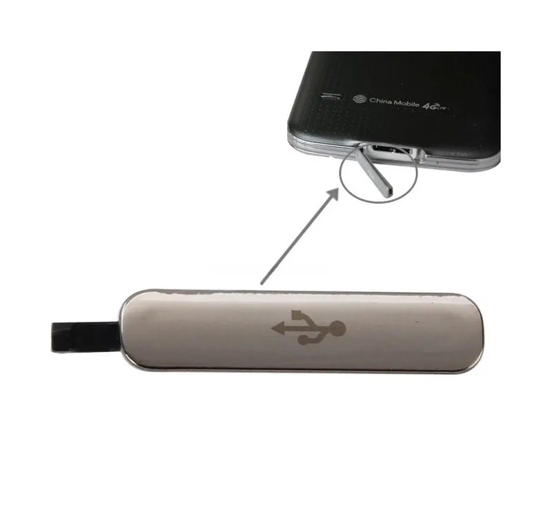 For Galaxy S5(Gold) USB Charger Dock Port Dustproof Cover — image 1