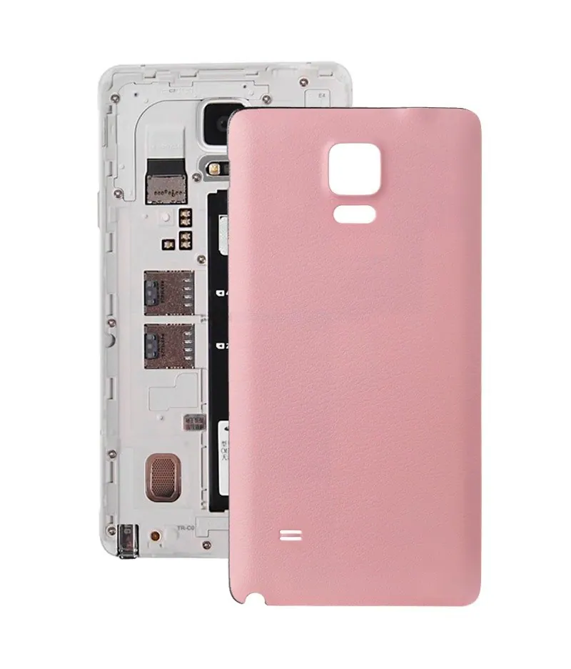 For Galaxy Note 4 / N910 High Quality Litchi Texture Back Cover (Pink) — image 1
