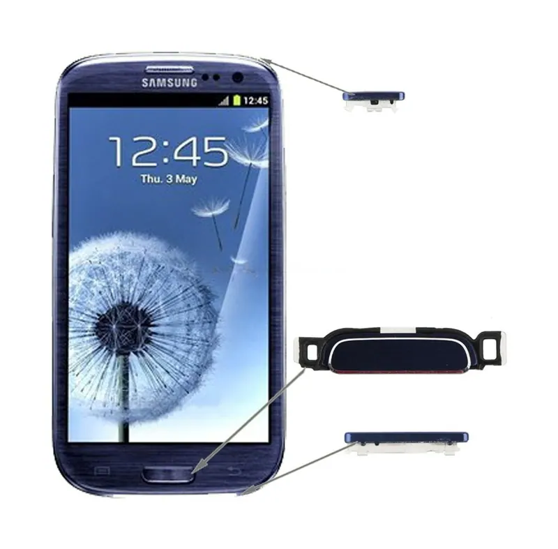 For Galaxy SIII / i9300 High Qualiay Home Key + Power key + Volume key(Dark Blue) — image 1