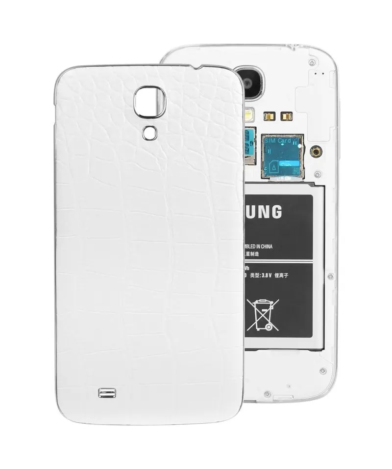 For Galaxy Mega 6.3 / i9200 Crocodile Texture Leather Paste Back Cover (White) — image 1
