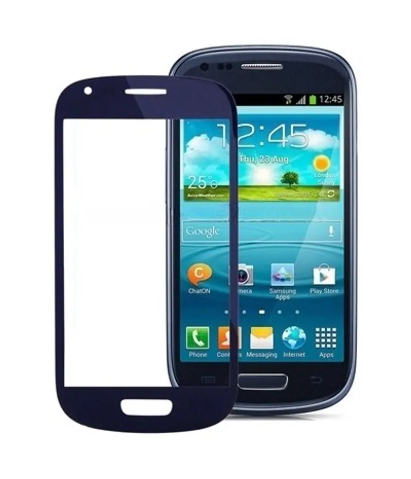 For Galaxy SIII mini / i8190 Original Front Screen Outer Glass Lens (Navy Blue) — image 1
