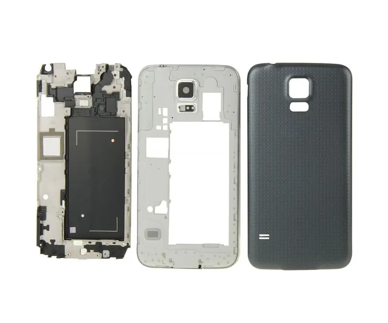 For Galaxy S5 / G9008V Full Housing Faceplate Cover (Black) — image 1