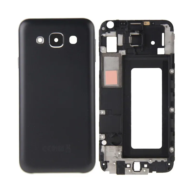 For Galaxy E5 / E500 Full Housing Cover (Front Housing LCD Frame Bezel Plate + Rear Housing Battery Back Cover ) (Black) — image 1