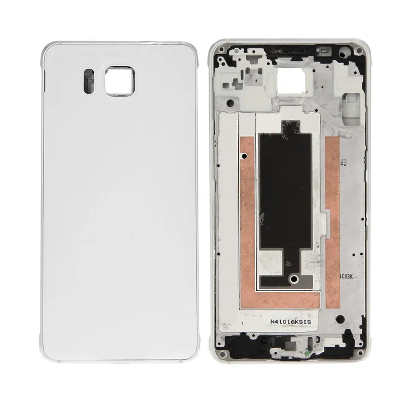 For Galaxy Alpha / G850 Full Housing Cover (Front Housing LCD Frame Bezel Plate + Middle Frame Bezel Back Plate Housing Camera Lens Panel + Battery Back Cover ) (White) — image 1