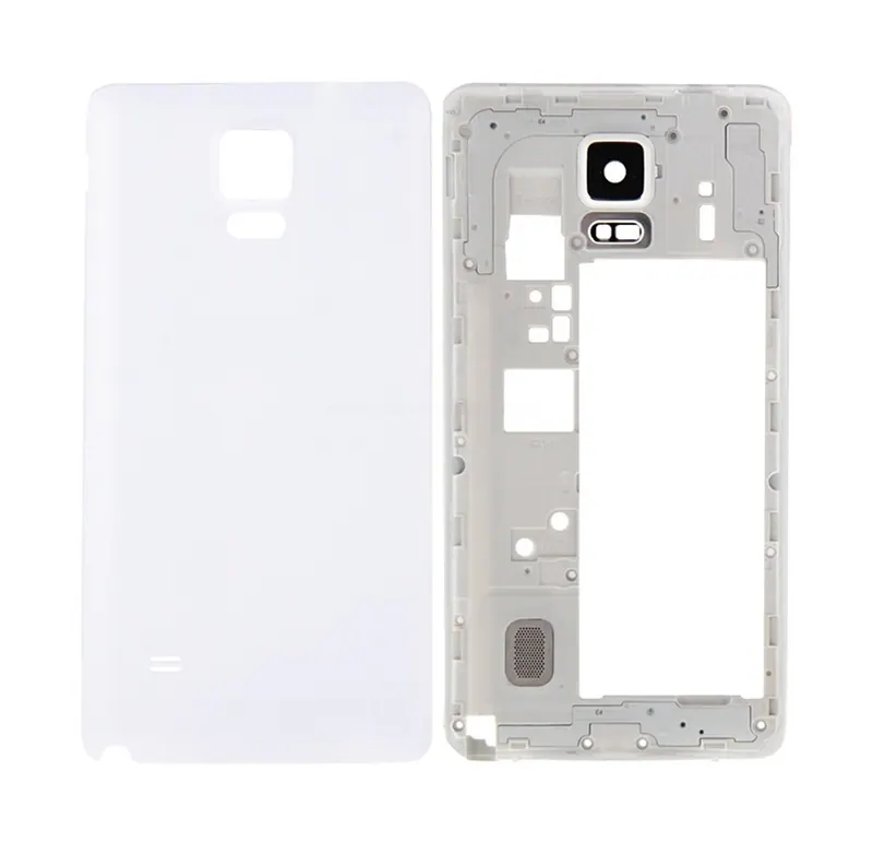For Galaxy Note 4 / N910F Full Housing Cover (Middle Frame Bezel Back Plate Housing Camera Lens Panel + Battery Back Cover ) (White) — image 1