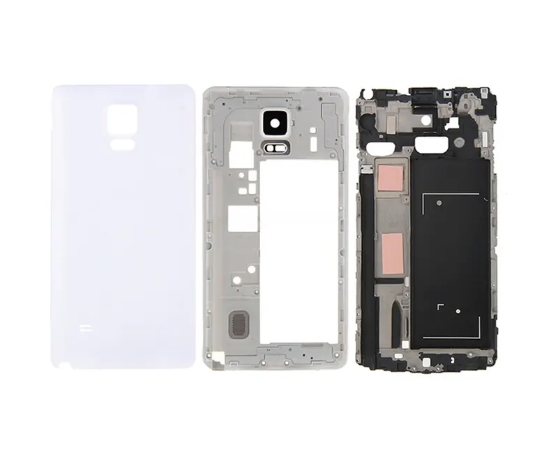 For Galaxy Note 4 / N910F Full Housing Cover (Front Housing LCD Frame Bezel Plate + Middle Frame Bezel Back Plate Housing Camera Lens Panel + Battery Back Cover ) (White) — image 1