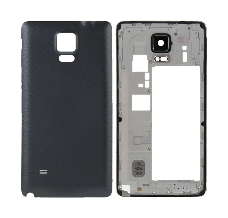 For Galaxy Note 4 / N910V Full Housing Cover (Middle Frame Bezel Back Plate Housing Camera Lens Panel + Battery Back Cover ) (Black) — image 1