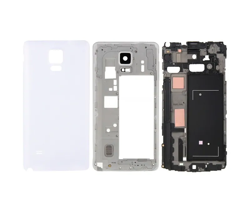For Galaxy Note 4 / N910V Full Housing Cover (Front Housing LCD Frame Bezel Plate + Middle Frame Bezel Back Plate Housing Camera Lens Panel + Battery Back Cover ) (White) — image 1
