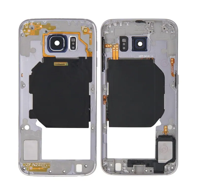 For Galaxy S6 / G920F Back Plate Housing Camera Lens Panel with Side Keys and Speaker Ringer Buzzer (Grey) — image 1