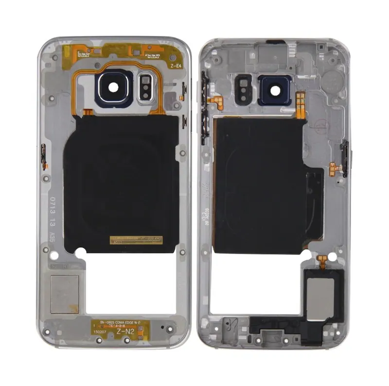 For Galaxy S6 Edge / G925 Back Plate Housing Camera Lens Panel with Side Keys and Speaker Ringer Buzzer (Grey) — image 1